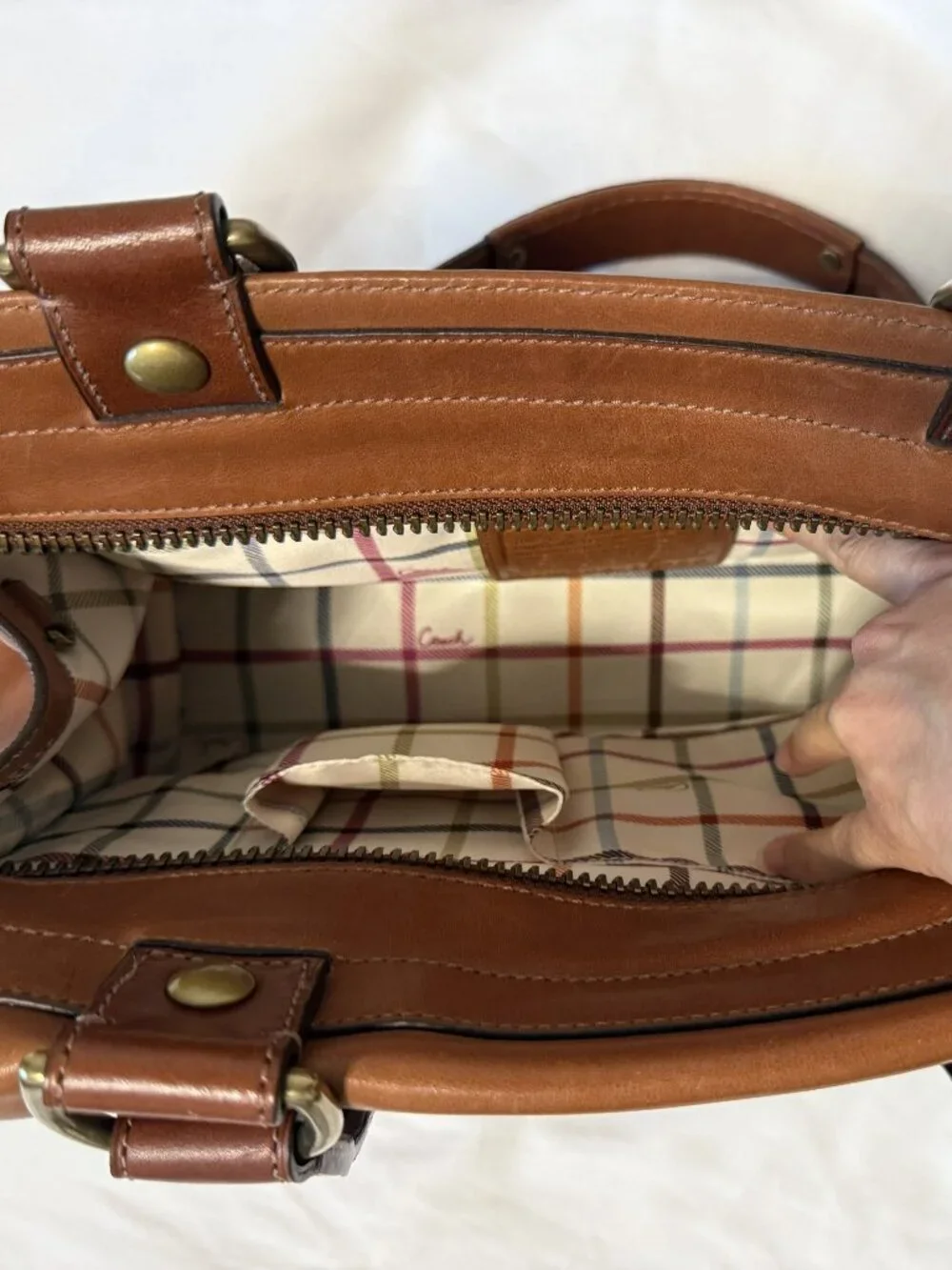 Coach tan leather